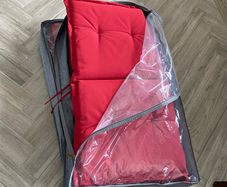 6 Red Garden Chair Cushions