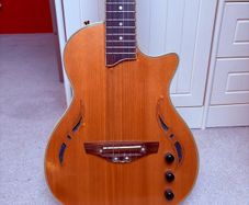 Semi acoustic electric guitar