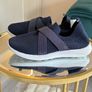 Brand-new Ladies Navy Memory Foam Casual Sneakers from Tex Image 8