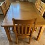 Solid oak table & 8 chairs Image 4