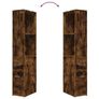 Narrow Bathroom Cupboard Smoked Oak Image 6