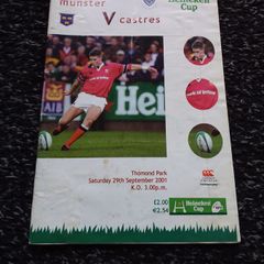 Munster vs Castres : Opening Game Heineken Cup 2001/02 -  Signed Programme