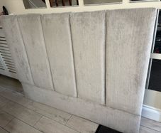 Gray Velvet double headboard