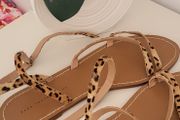 ZARA leopard print strappy sandals Sz 42 (Fit 8-9UK)