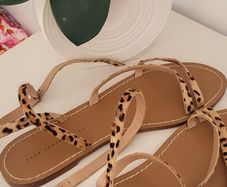 ZARA leopard print strappy sandals Sz 42 (Fit 8-9UK)