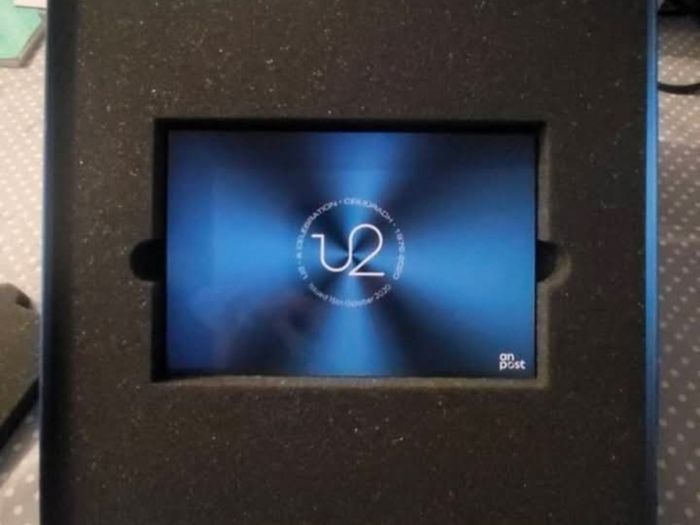 U2 RARE signed An Post stamps box