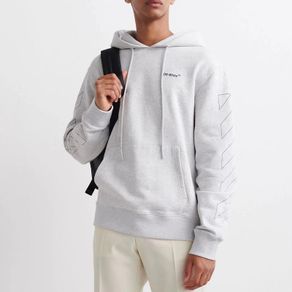 OFF-WHITE Hoodie Grey Diagonal Striped XL