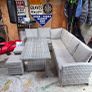 Grey Rattan Corner Garden Dining set Image 3