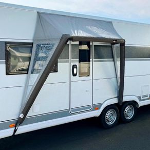 Canopy for motorhome and caravan door, awning, weather protection awning
