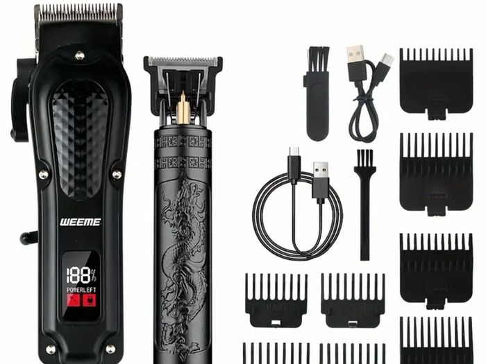 Men's Electric Hair Clipper Two-Piece Set