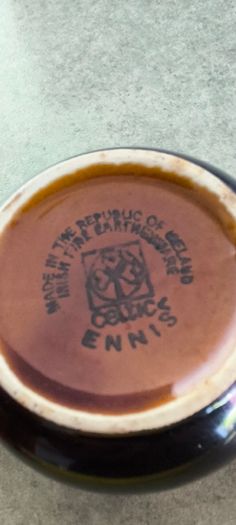 2 Brwon cup  vintage piece of Celtic Ennis earthenware pottery made in the Republic of Ireland.