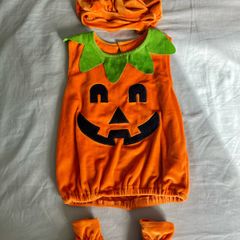 Baby Halloween Pumpkin 3Pcs Costume 6-12mo