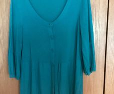 Monsoon Long Tunic Cardigan Green Size 20