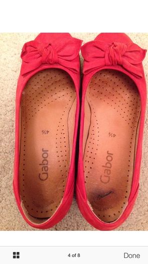 Gabor red comfort pumps