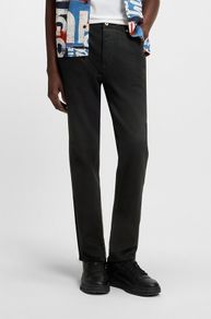 HUGO BOSS Men's Brody Jeans, Black, Large L, 34W x 34L