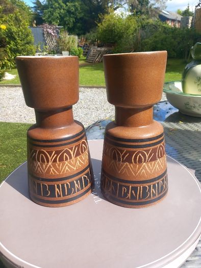 Pair of Kernat Ltd Israel vases, rare, no damage, D18