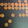 United States one-cent coins from 1942 to 2004. Image 9