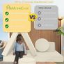 Kids Play Sofa Bed, Modular Toddler Armchair Couch for Playroom, 8-Piece Fold Out Baby Couch Play Set, Children Convertible Sofa Foam Couch for Girls Boys Image 5
