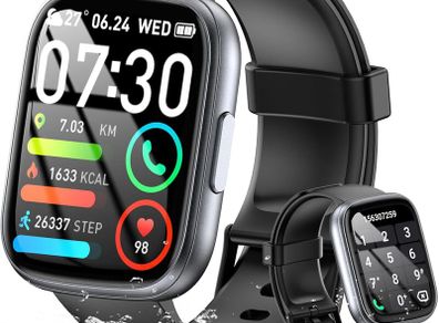Smart Watch for Men Women Answer/Make Call, 1.95" HD Screen Fitness Watch with Heart Rate/Sleep/Stress Monitor, New Smartwatch with 110+ Sport Modes, IP68 Waterproof Activity Tracker for Android iOS