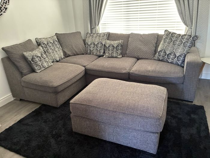 4 Seater Couch with Footstool