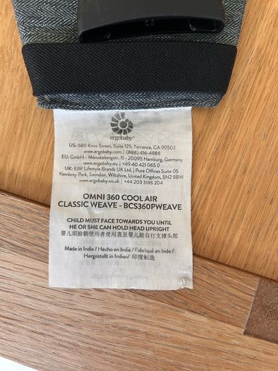 Ergobaby Omni 360 Cool Air Classic Weave