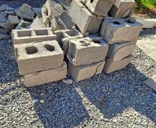 used cavity blocks and rubble