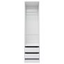 Wardrobe with Drawers High Gloss White 50x50x200 cm Chipboard Image 4