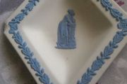 Wedge wood pin dish blue and white , for sale .