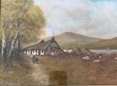 Antique Watercolour On Loch Voil 1905