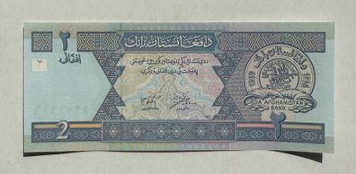 Afghanistan 2 Afghanis Banknote