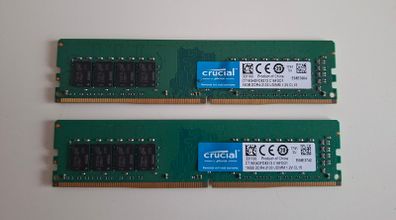 Crucial 32GB (2 x 16GB) DDR4, 2133MHz, PC4-17000, Desktop Memory
