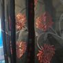 black/red lined curtains Image 3