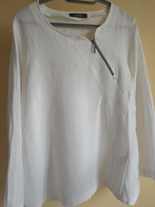 Q'neel  White Top  New 90% Linen