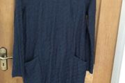 Grey cable knit effect dress