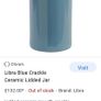 Fabulous Tall Libra Blue Crackle Ceramic Lidded Jar Image 6