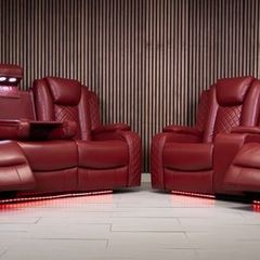 Ashbyrne Sofa cinema seats recliners with many features