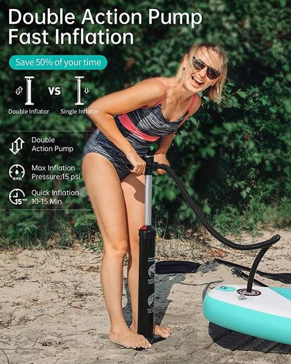 Paddle Board Stand Up Paddle Board Inflatable Paddleboard SUP Board with Premium Full Accessories 120"x30"x6" for Youth & Adults Have Fun in Oceans, River and Lakes (FREE POSTAGE)