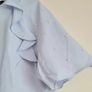 Blue cotton Top with Pearls Image 3