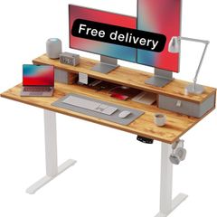 120 x 60 cm, Stable Sit-Stand Desk with Memory Control
