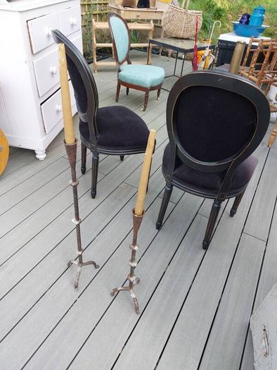 Chairs Carvers x2 Contemporary Vintage_ reduced