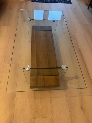 Glass coffee table