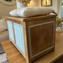 Vintage oak storage box chest Image 9