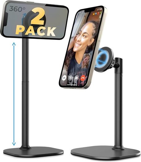 COOPER MagStand Magnetic Phone Stand for Desk, Magsafe Phone Stand - 2-Pack - Boxed