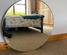 large round mirror vintage