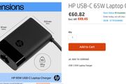 New Original Genuine Hp Usb Type-c 65w Laptop Charger (671r3aa)