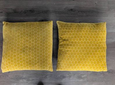 Two Large Yellow Cushions