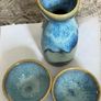 Sake Set 1 Pot & 2 Cups Japanese Ceramic Hand-Painted Traditional Image 6
