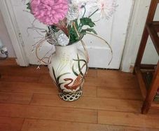 large vase with flowers