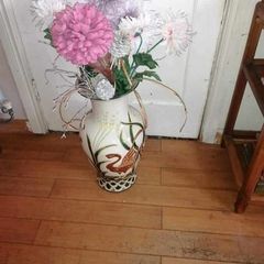 large vase with flowers