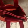 furla red leather grab bag Image 6